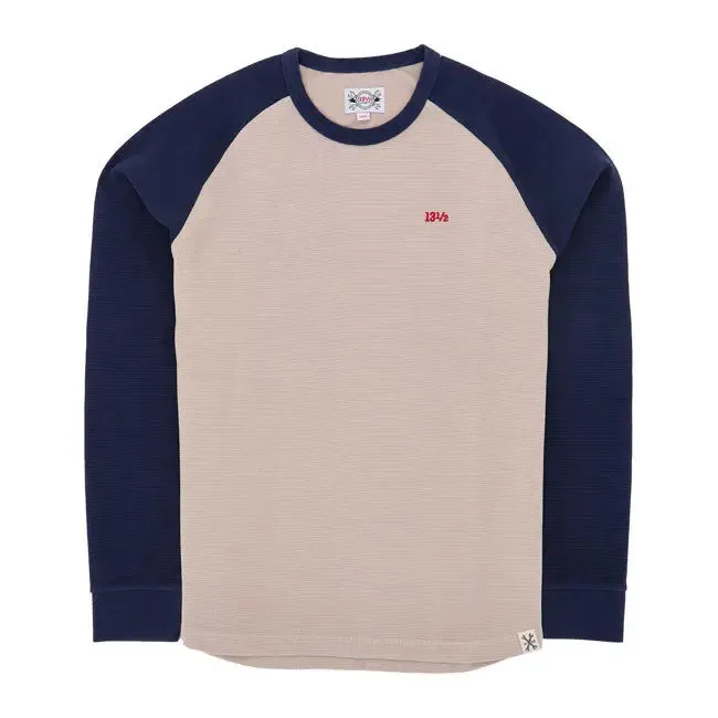 13 And A Half Magazine Waffle Jersey Sand / Navy