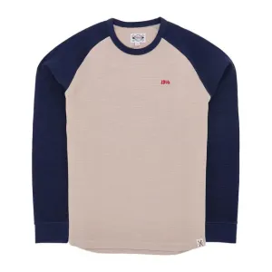 13 And A Half Magazine Waffle Jersey Sand / Navy
