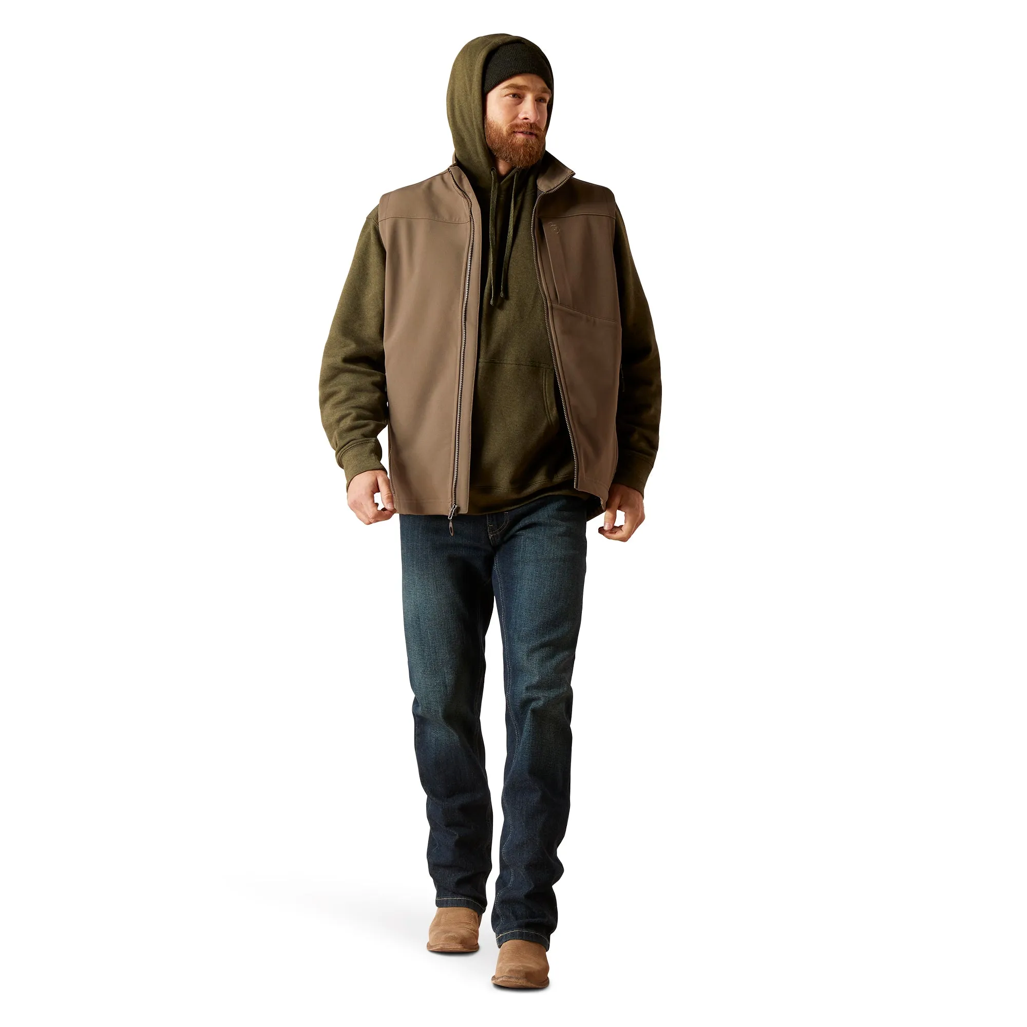Ariat Men's Logo 2.0 Softshell Banyan Bark Vest 10046614