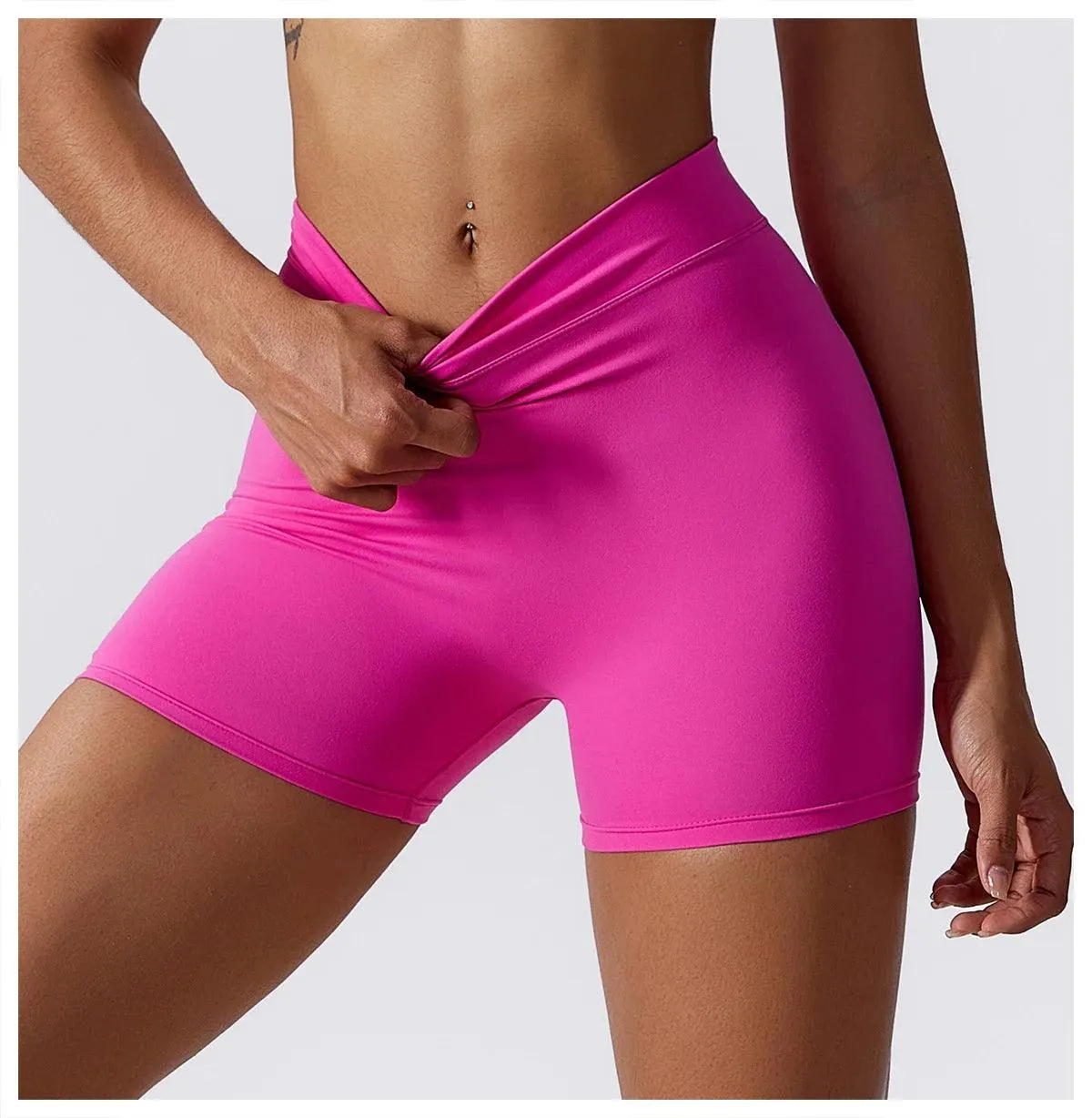 B-ACTIVE HIGH WAIST SCRUNCH YOGA SHORTS