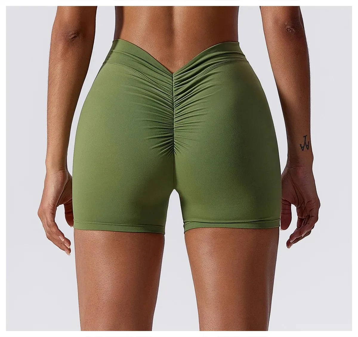 B-ACTIVE HIGH WAIST SCRUNCH YOGA SHORTS