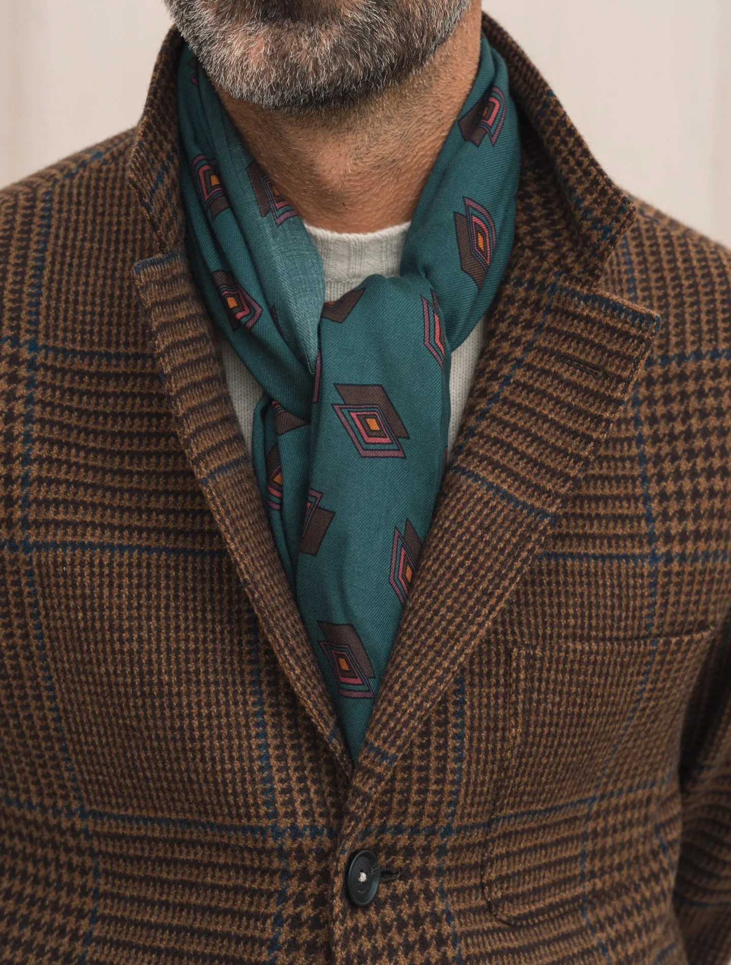 Baglietto Checked Wool Jacket Rust
