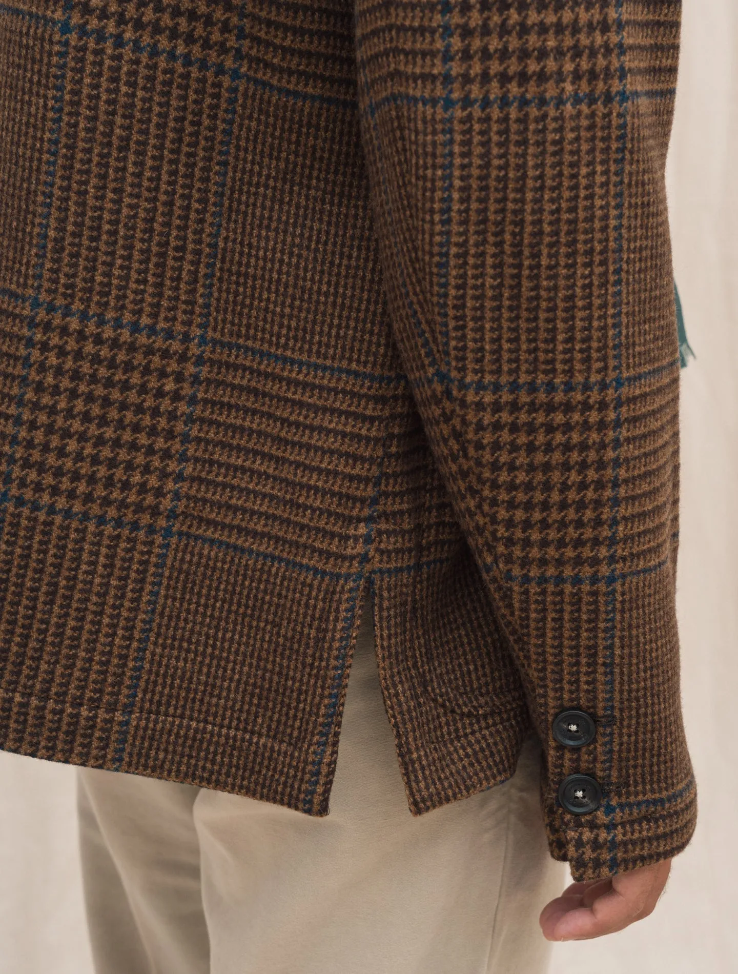 Baglietto Checked Wool Jacket Rust