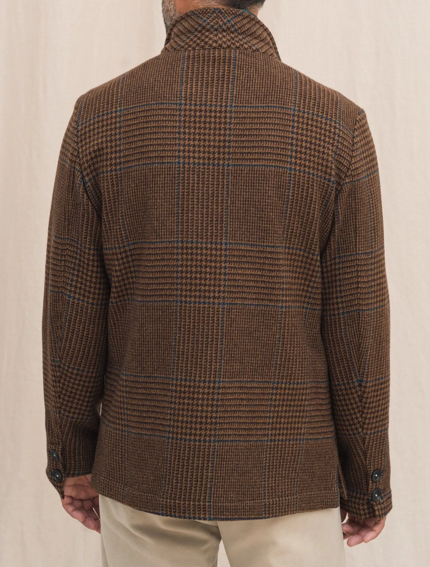 Baglietto Checked Wool Jacket Rust