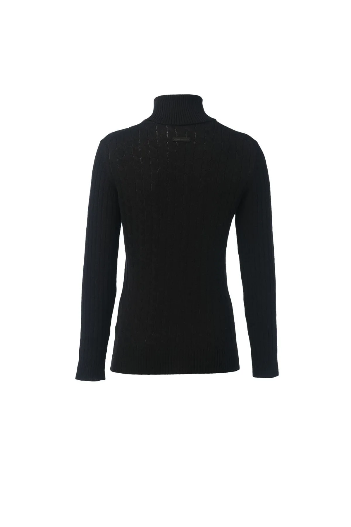 Black Cashmere and Wool Amelia Turtleneck Women's Sweater