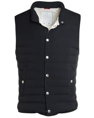 Black Weather Resistant Padded Vest