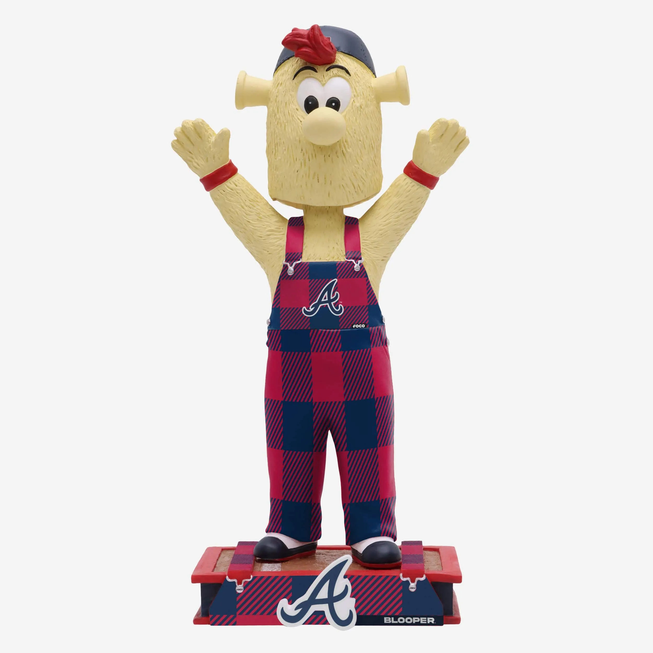 Blooper Atlanta Braves Bib Overalls Mascot Bobblehead