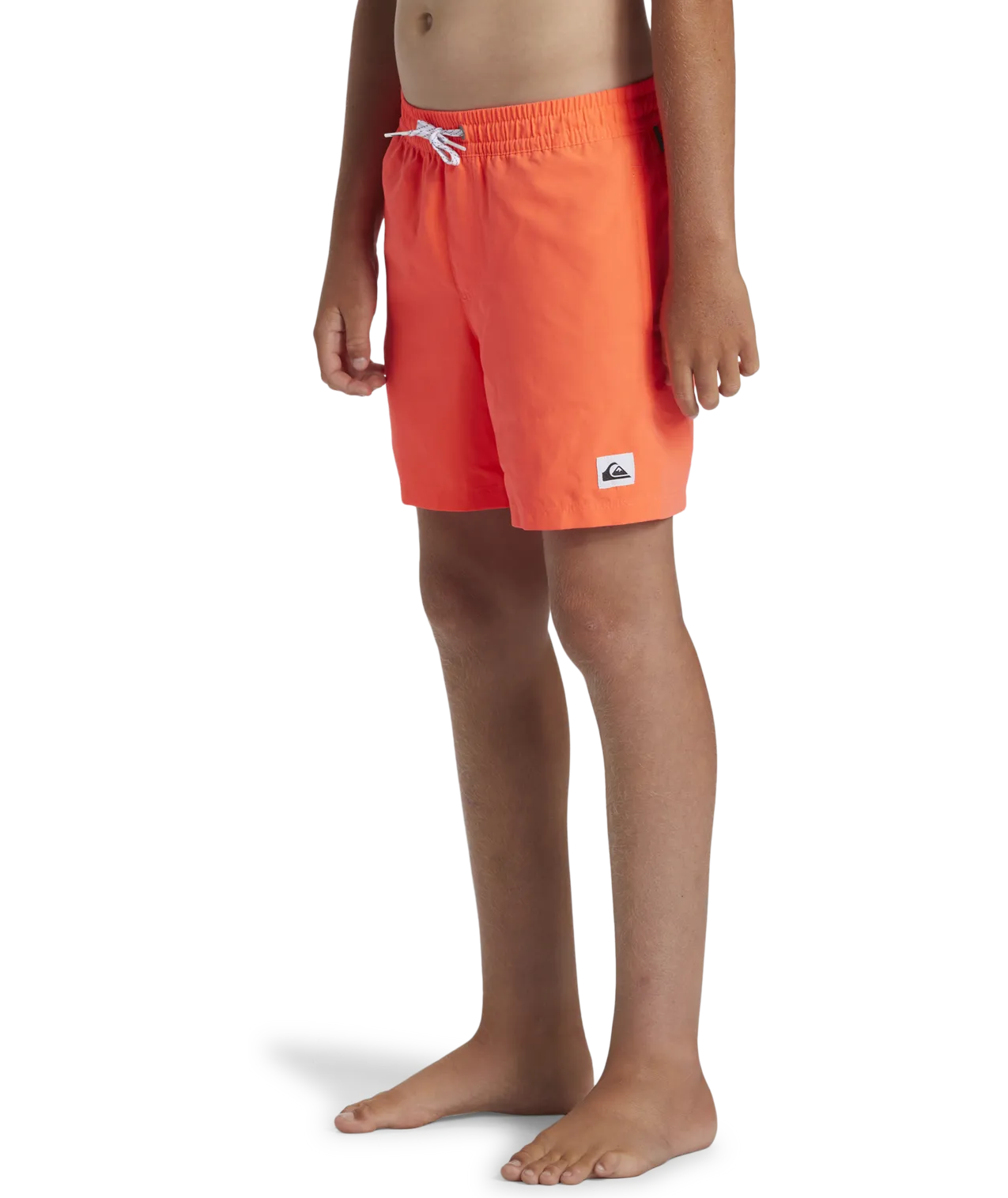 Boys Everyday Solid Volley Shorts in Fiery Coral