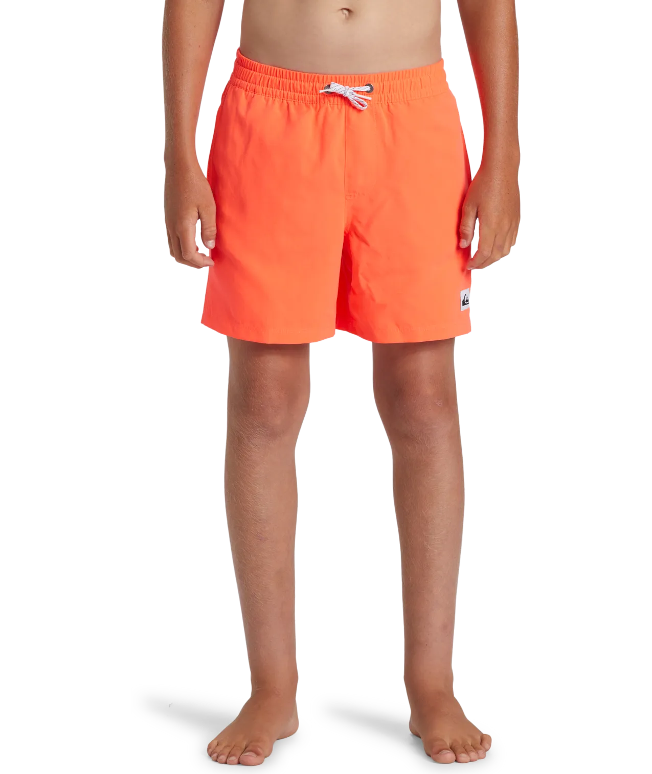 Boys Everyday Solid Volley Shorts in Fiery Coral