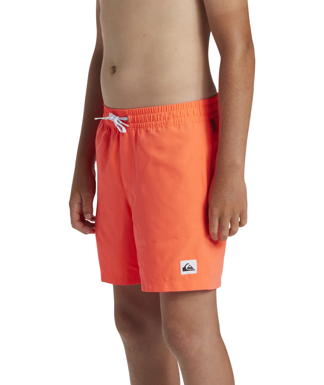 Boys Everyday Solid Volley Shorts in Fiery Coral
