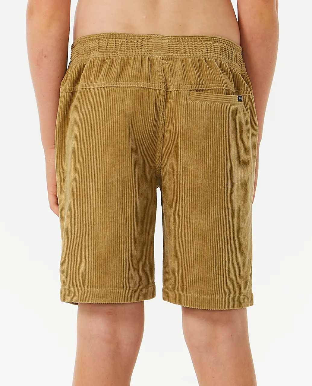 Boys Surf Cord Volley Shorts in Dark Khaki