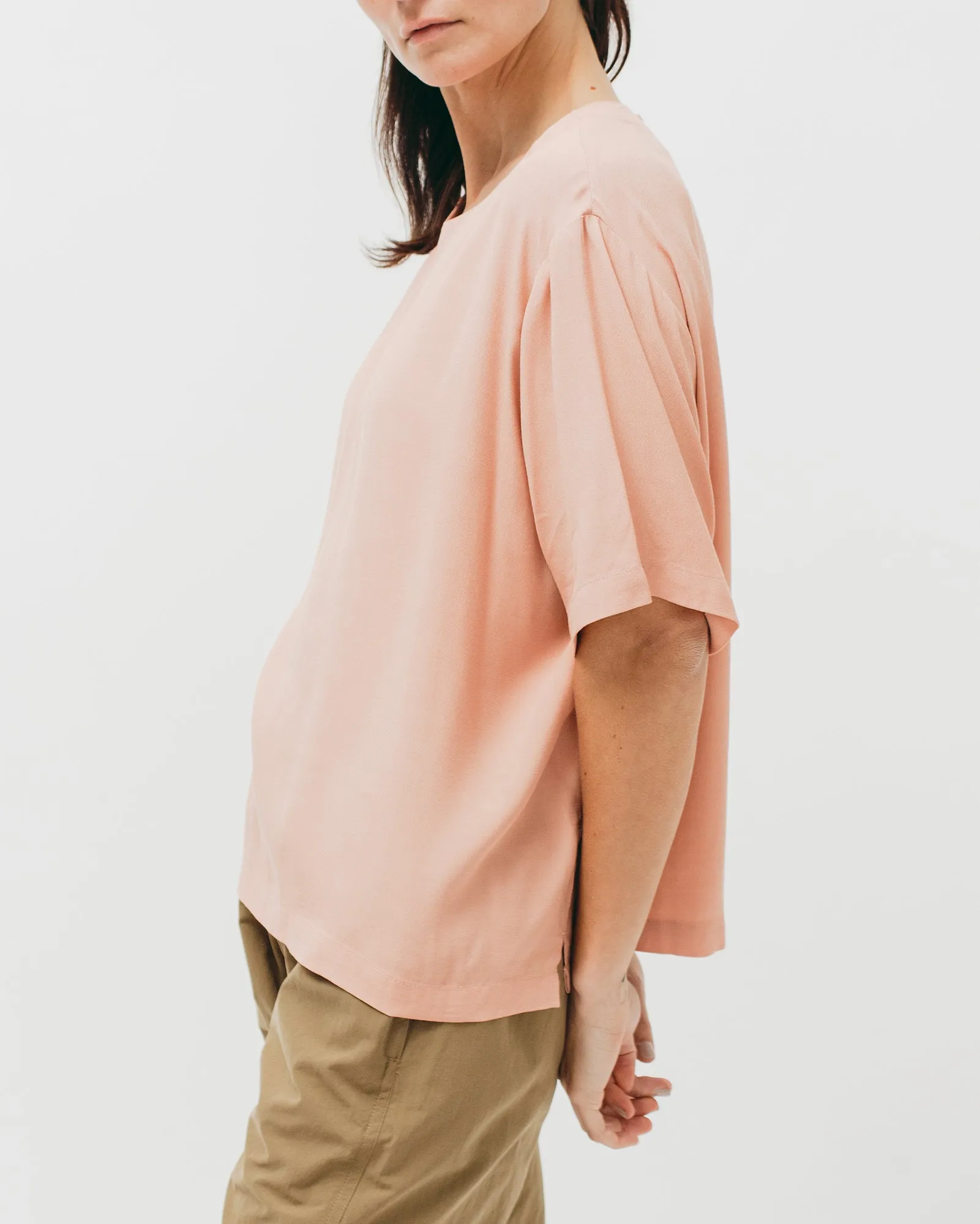 Crepe Rayon S/S Shirt - Coral