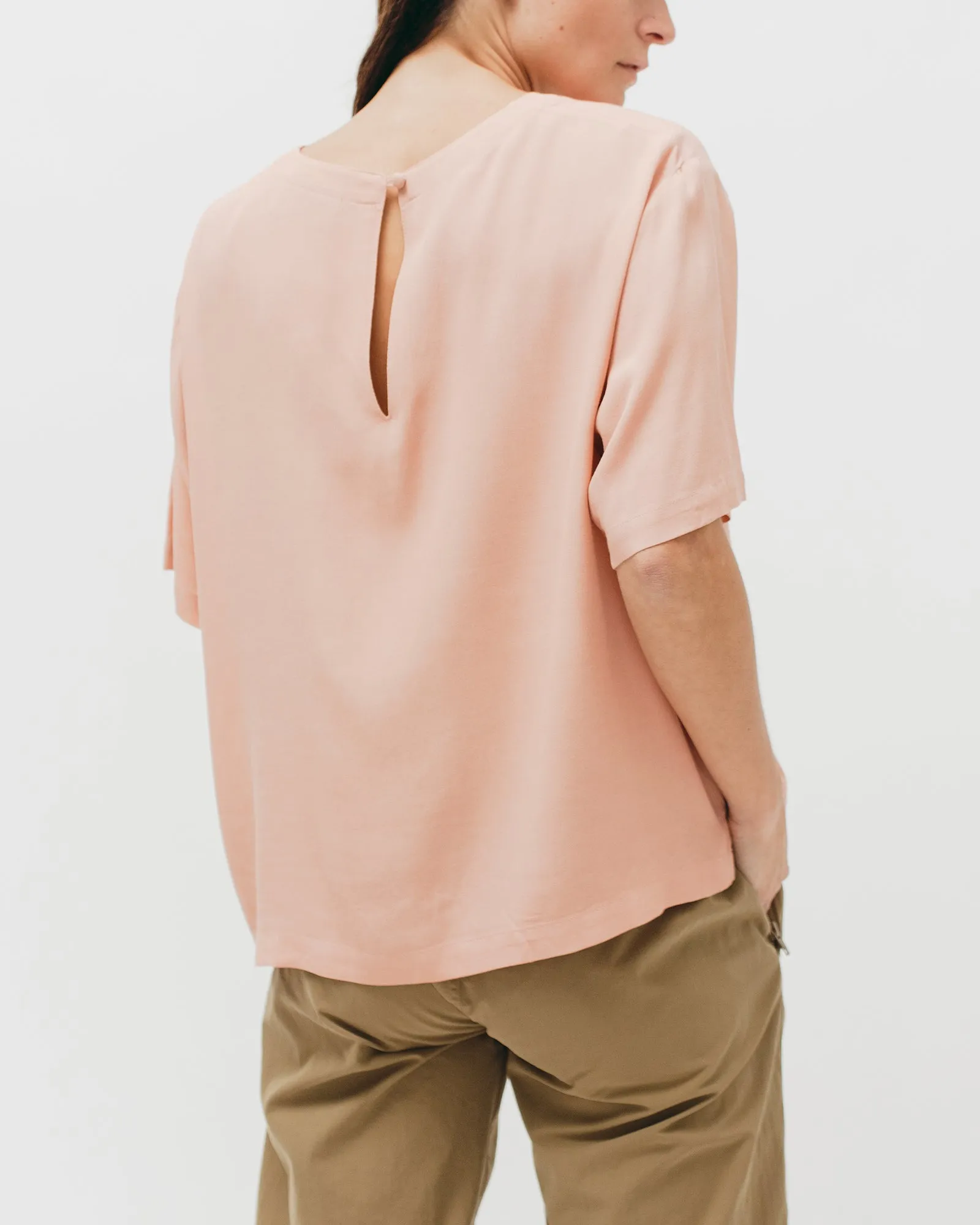 Crepe Rayon S/S Shirt - Coral