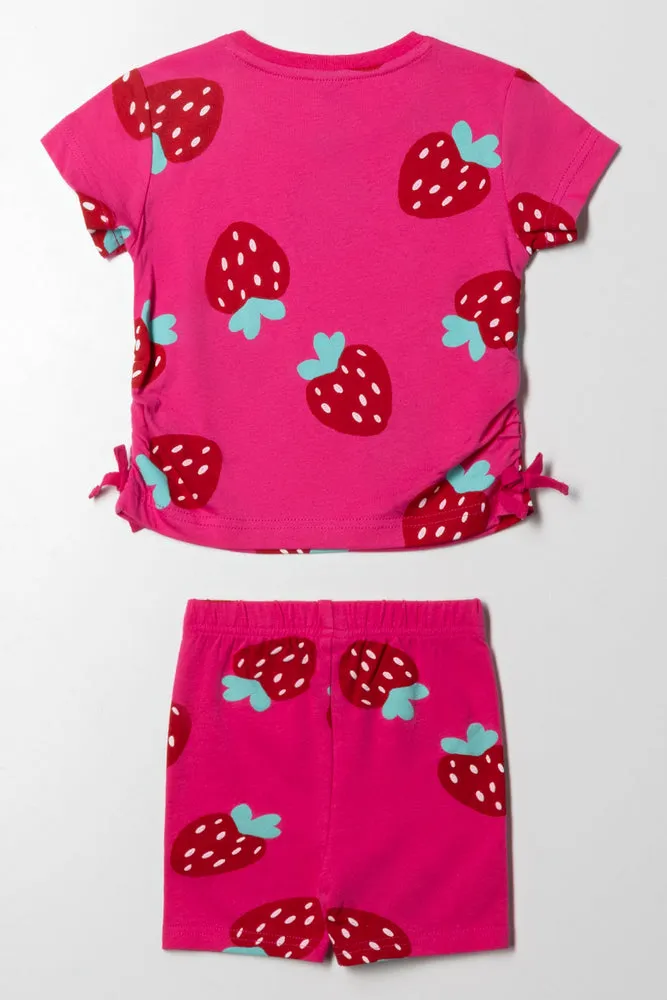 Cycle Short Set Pink