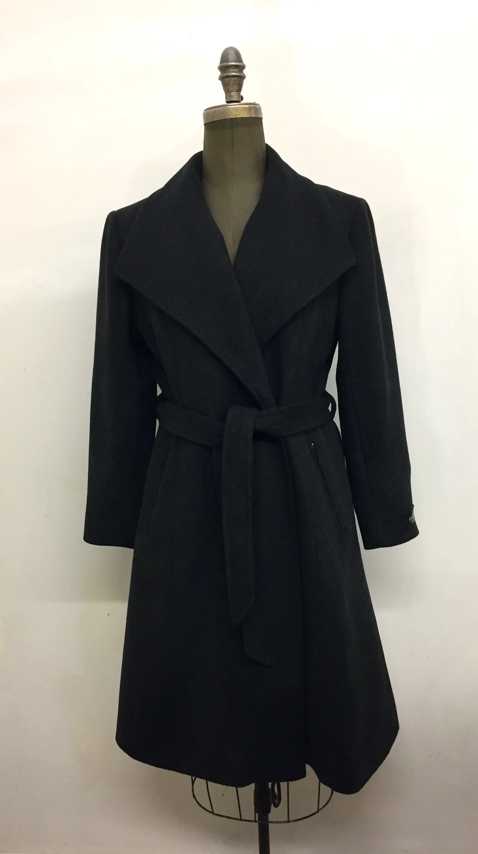 Daniela Wrap Coat Zipper Pocket - 50% Cashmere & Wool Blend