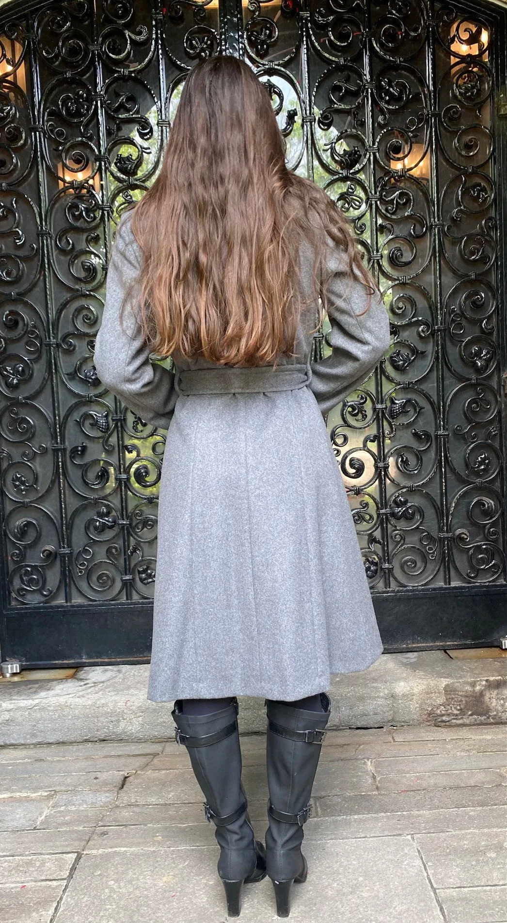 Daniela Wrap Coat Zipper Pocket - 50% Cashmere & Wool Blend