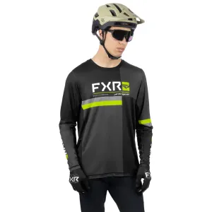 FXR ProFlex UPF Long Sleeve Offroad Jersey Black/HiVis