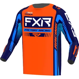 FXR Youth Clutch Pro MX Offroad Jersey Orange/Navy