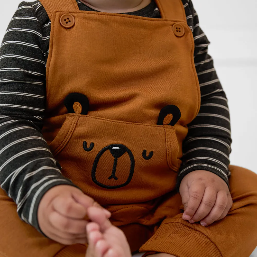 Golden Brown Graphic Overall