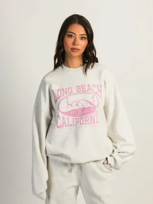 HARLOW MICHELLE PRINT CREWNECK - LONG BEACH