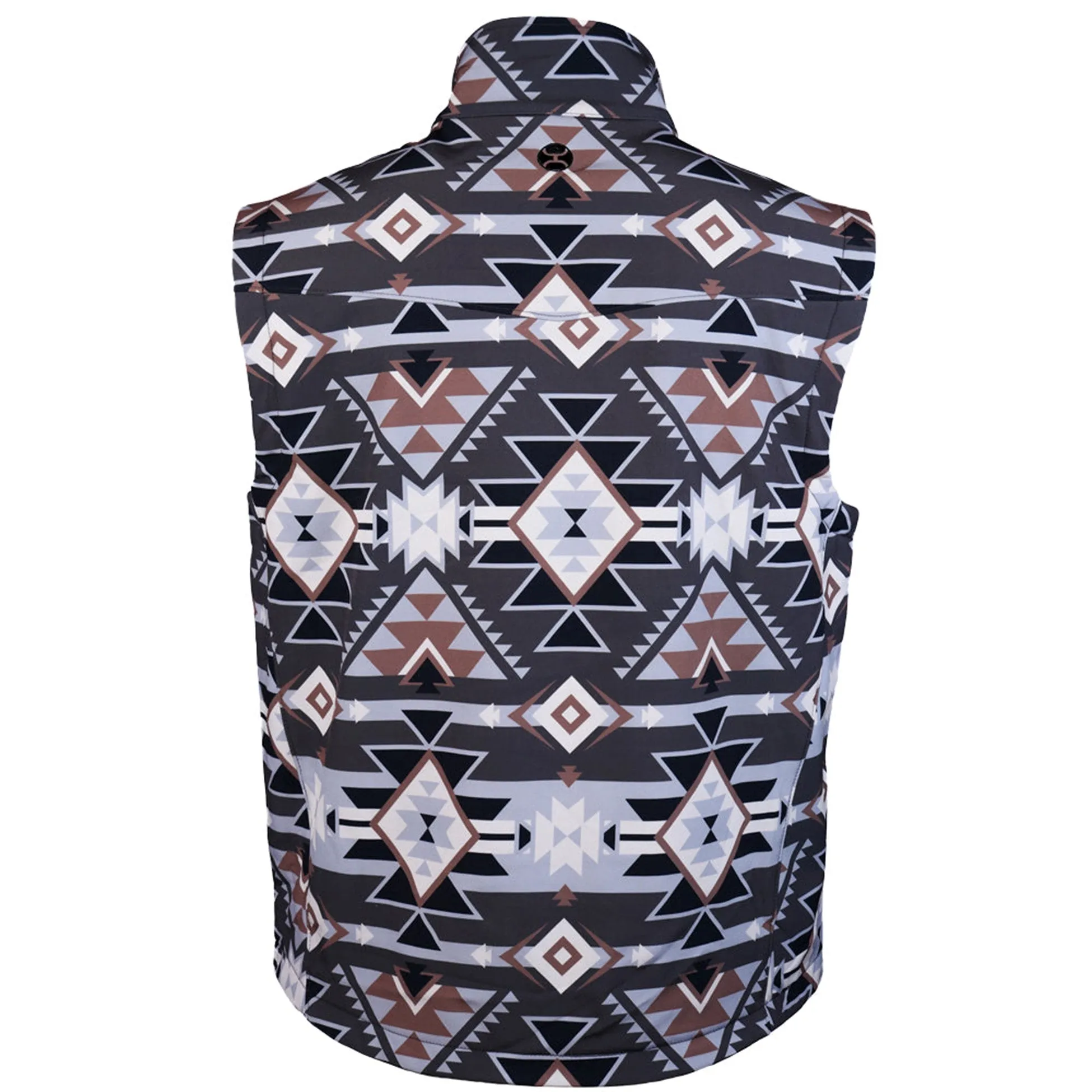Hooey Men's Aztec and Grey Softshell Vest