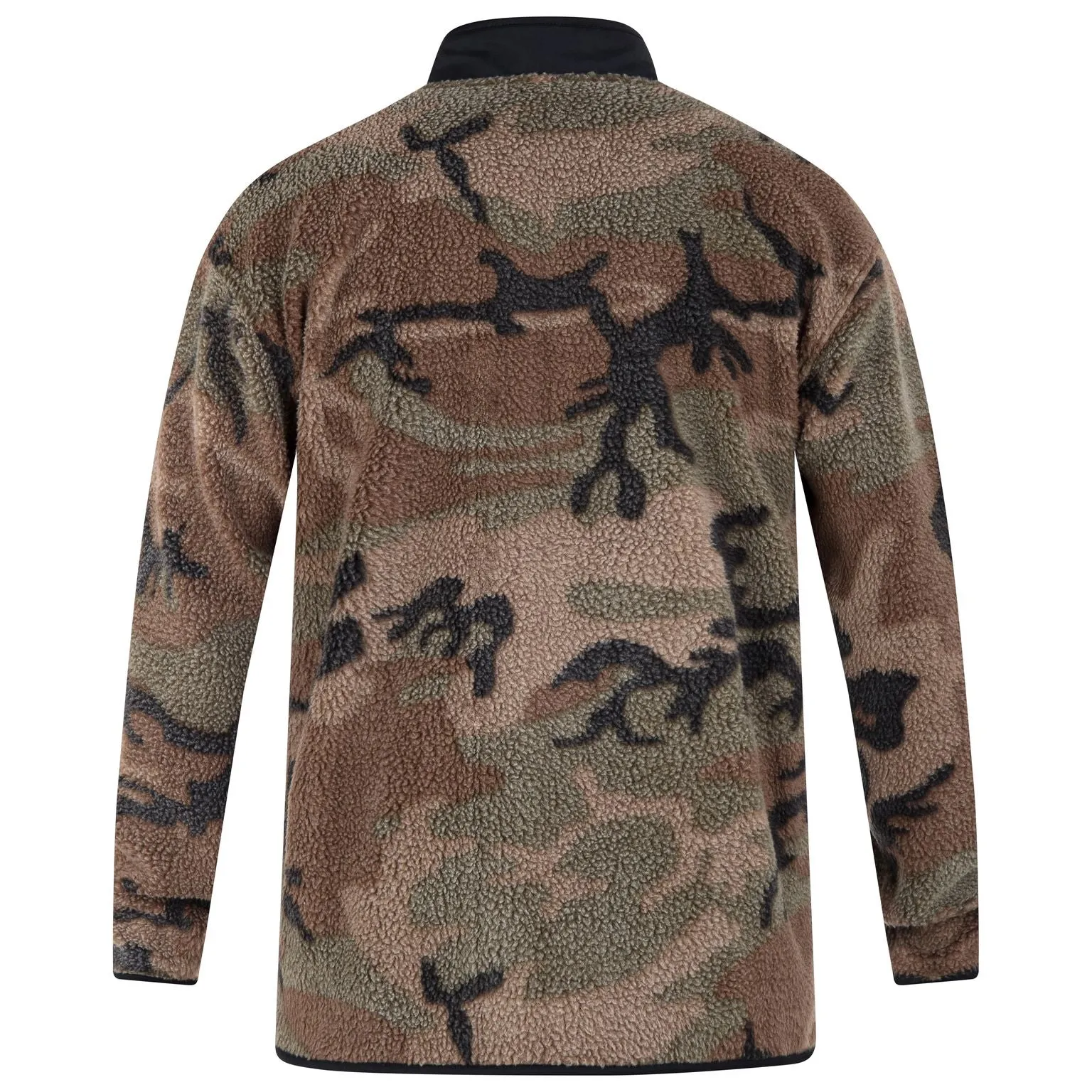HURLEY Boulder Camo Burrito Zip Fleece Olive