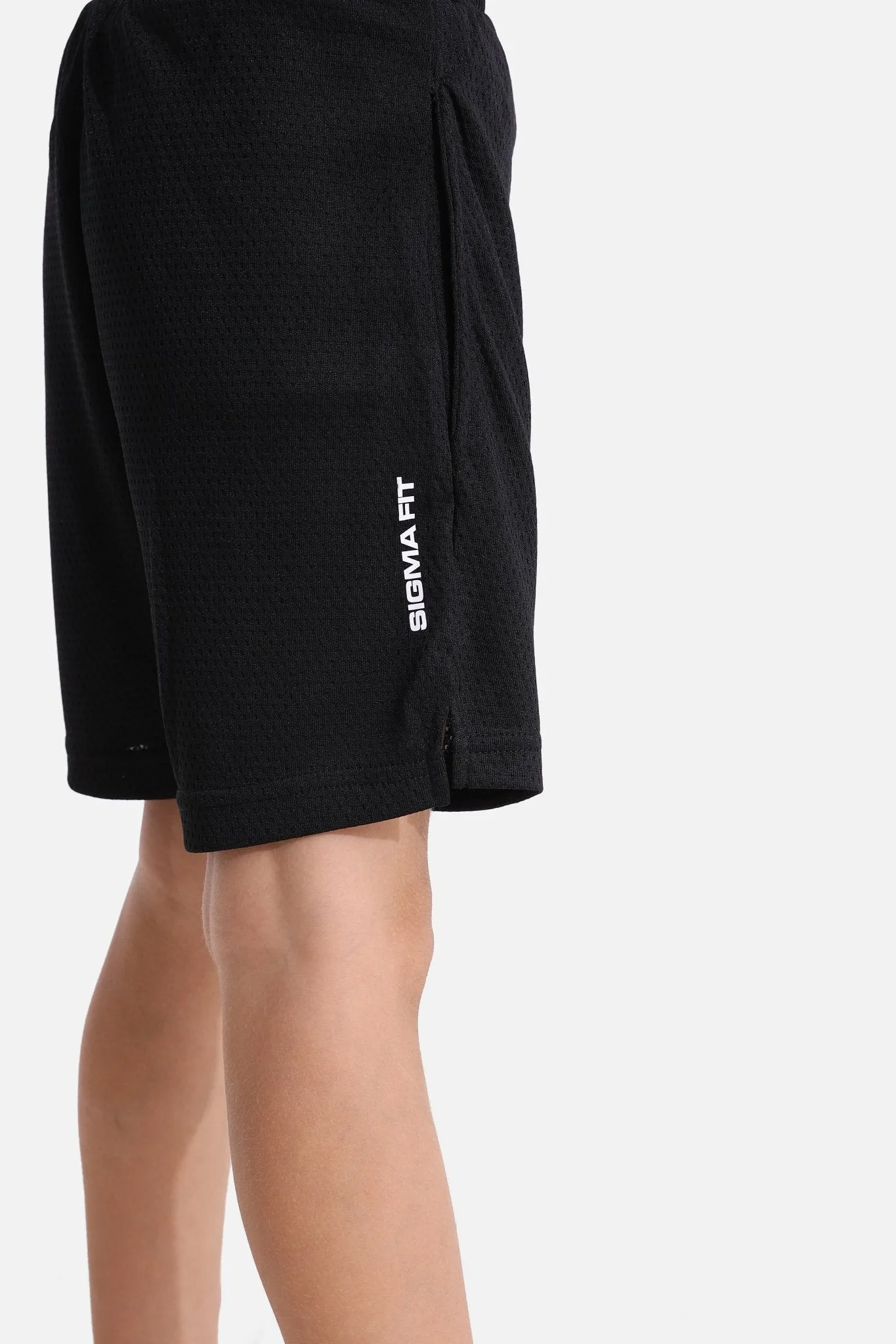 Kids Black 9 inch Shorts