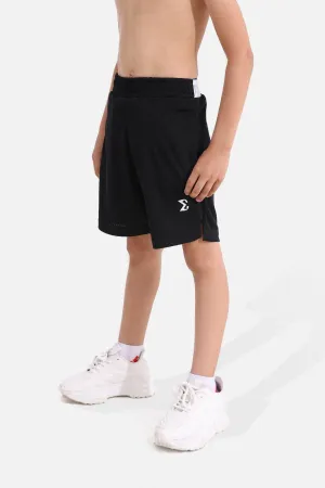 Kids Black 9 inch Shorts