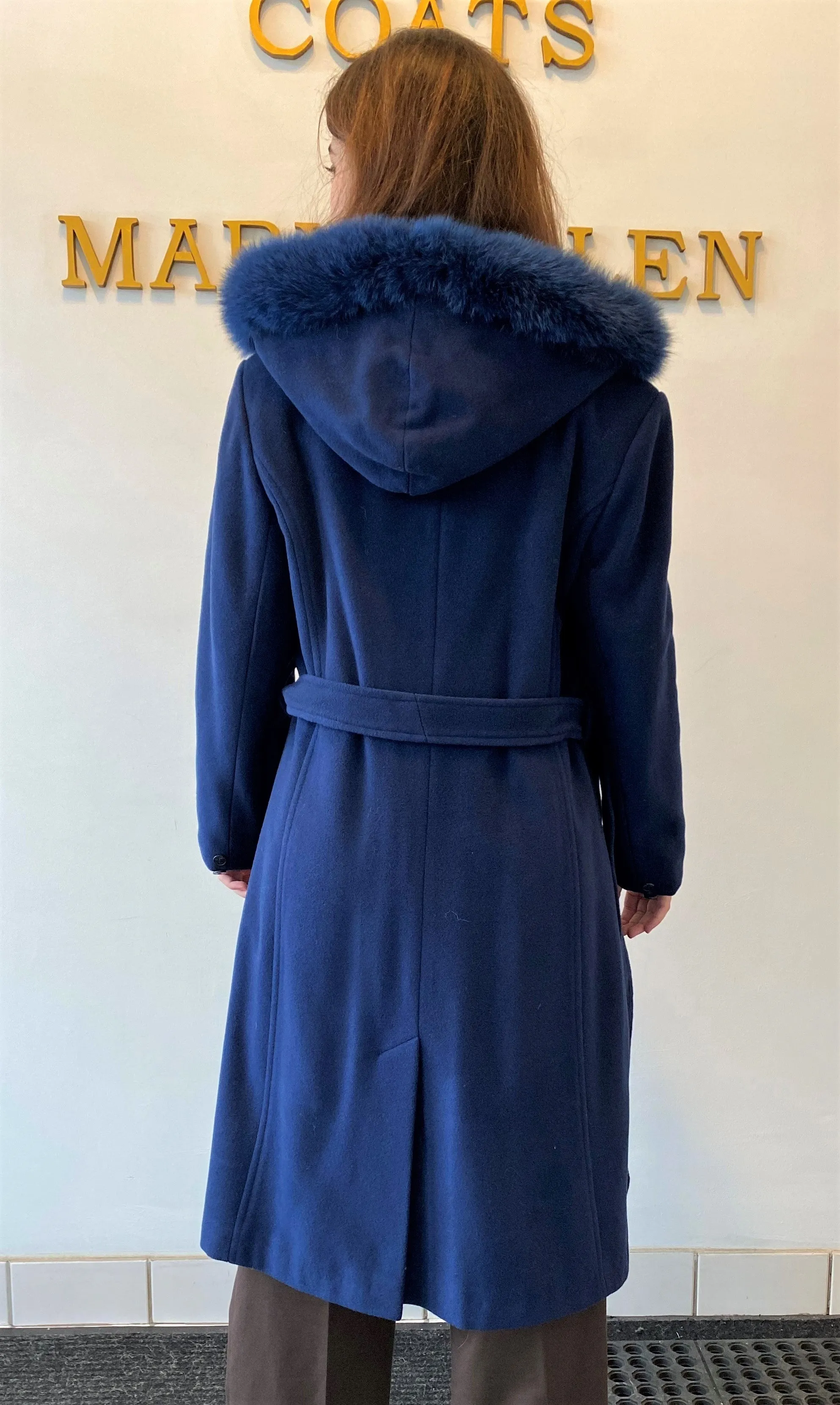 Lexi Coat- Cashmere & Wool Blend-Detachable Fox Hood