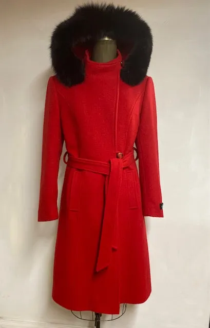 Lexi Coat- Cashmere & Wool Blend-Detachable Fox Hood