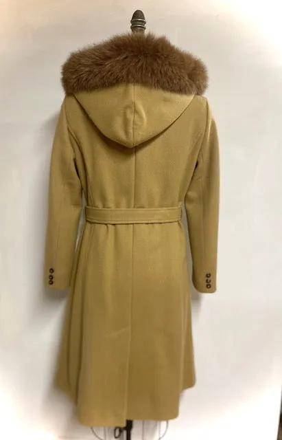 Lexi Coat- Cashmere & Wool Blend-Detachable Fox Hood