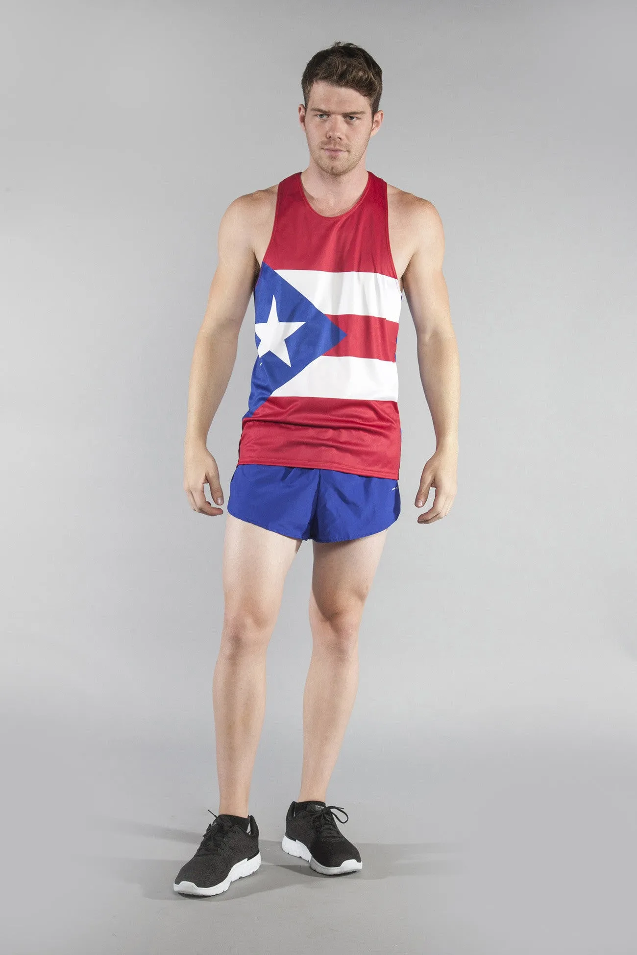 Men's Competitor Lite Printed Singlet [O-R] - Puerto Rico
