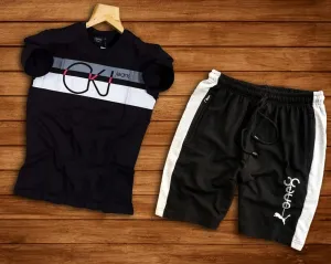 Men's Cotton Single Jersey T-Shirt and Short Combo