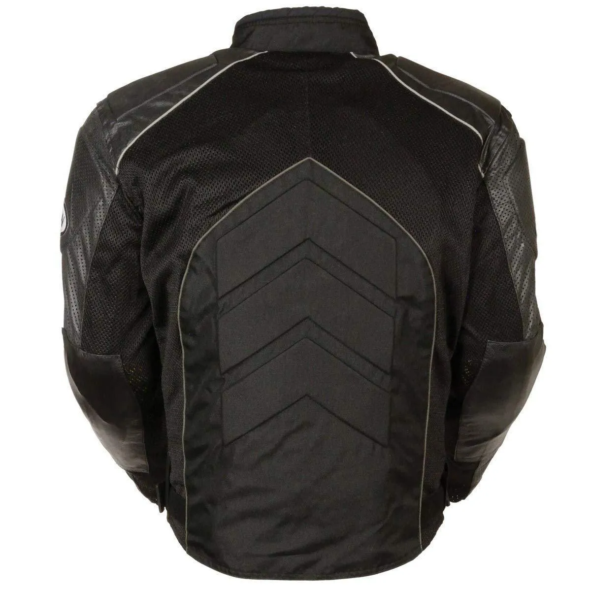 Milwaukee Leather Men's Combo Black/Grey Armored Leather/Textile/Mesh Jacket