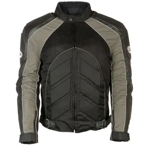 Milwaukee Leather Men's Combo Black/Grey Armored Leather/Textile/Mesh Jacket
