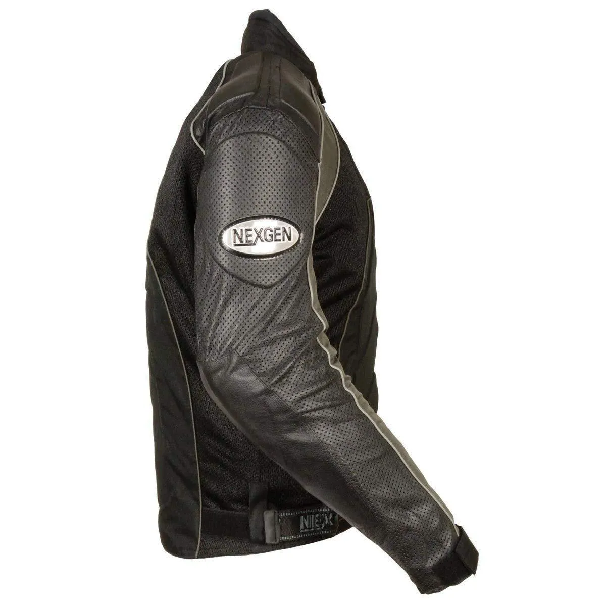 Milwaukee Leather Men's Combo Black/Grey Armored Leather/Textile/Mesh Jacket