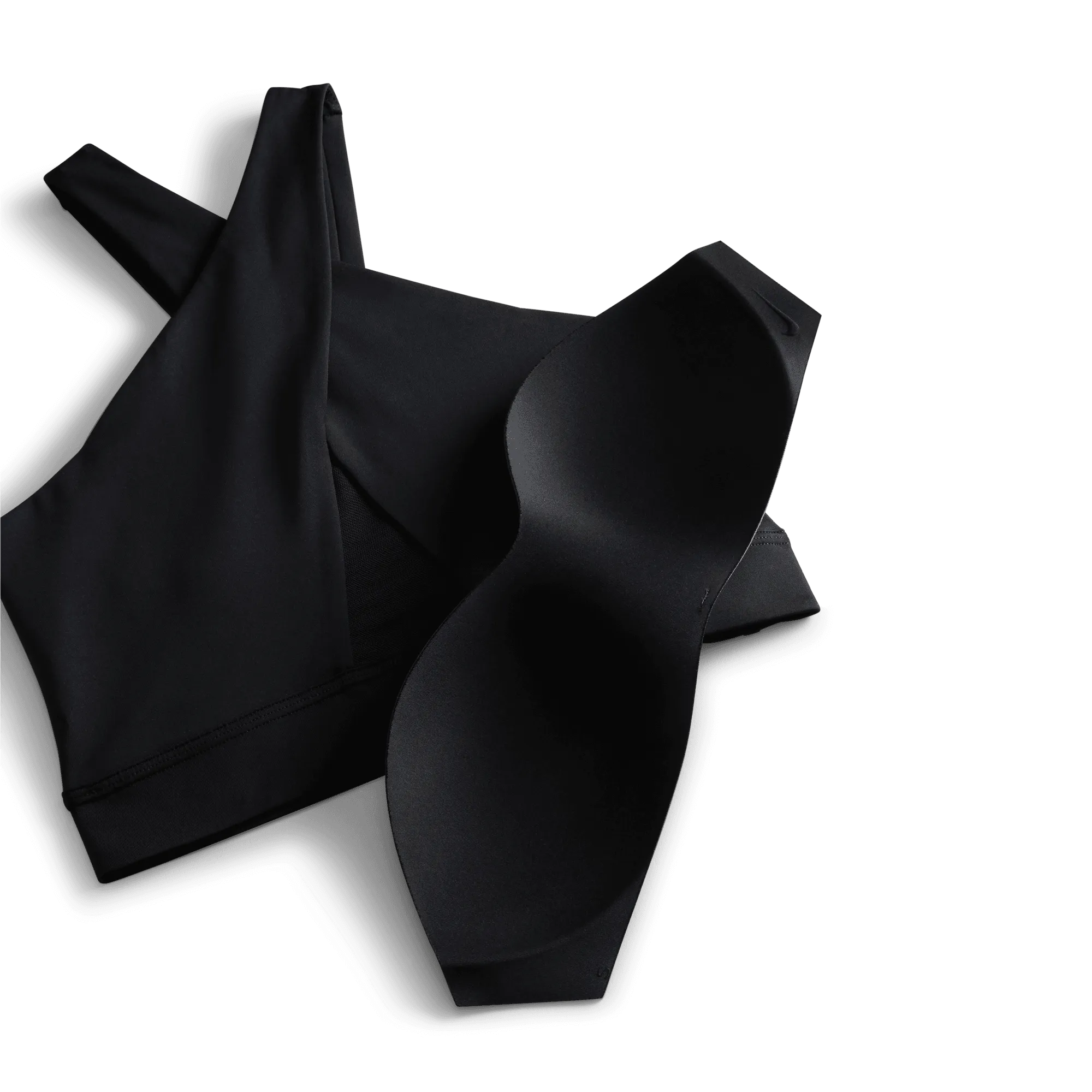 Nike Women's Black Swoosh Wrap Medium Support Padded Sports Bra