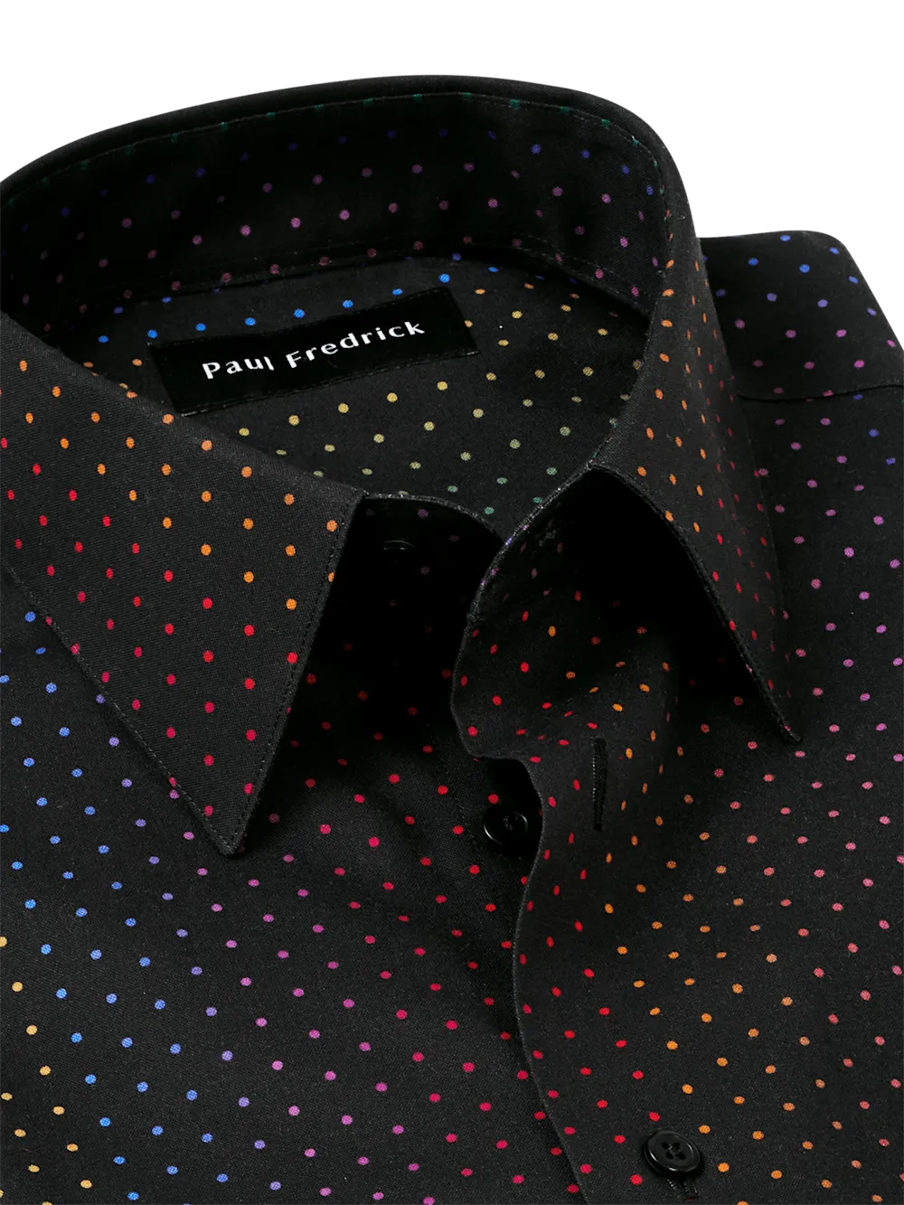 Non-Iron Cotton Dot Dress Shirt - Multi