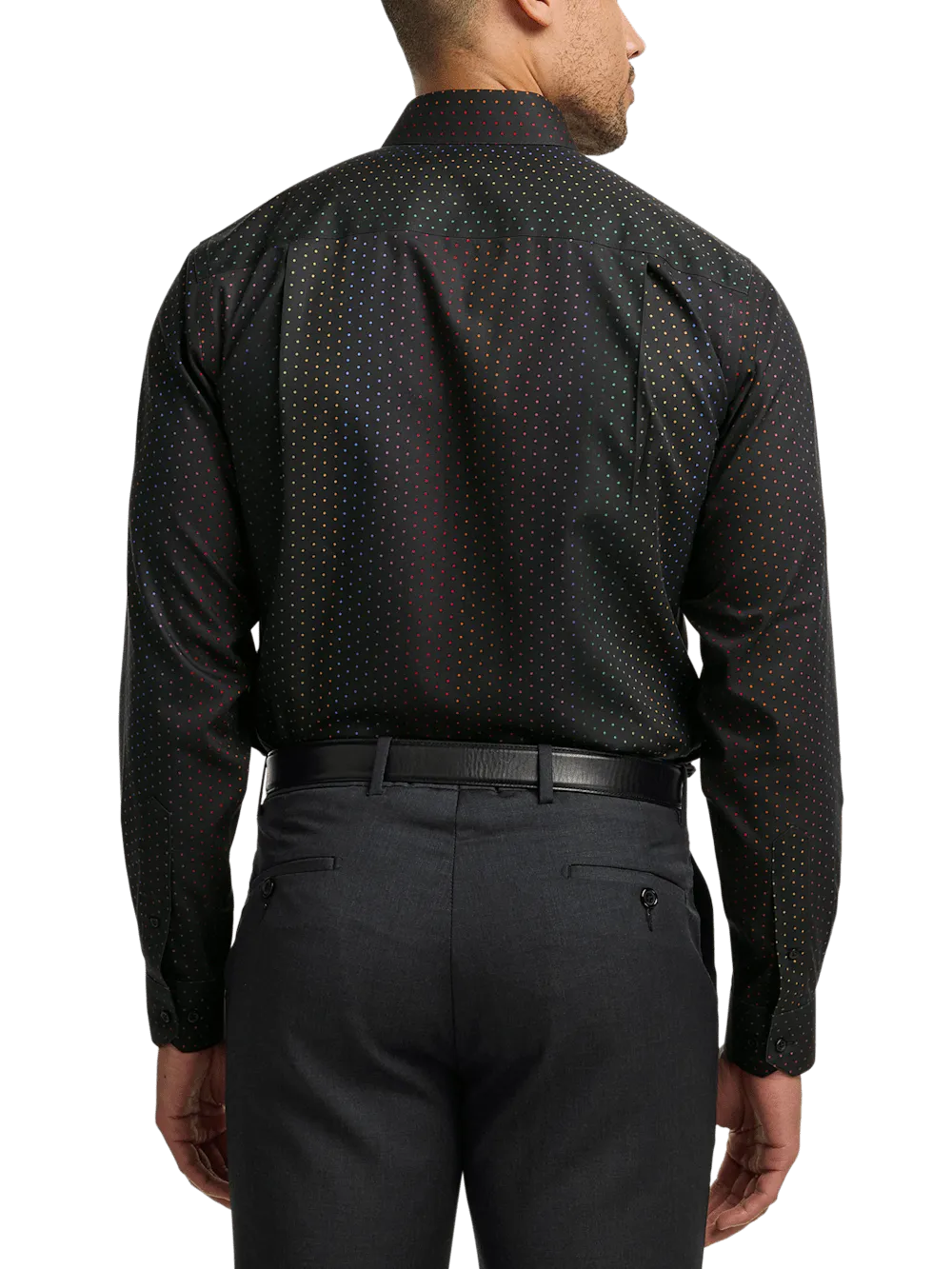 Non-Iron Cotton Dot Dress Shirt - Multi