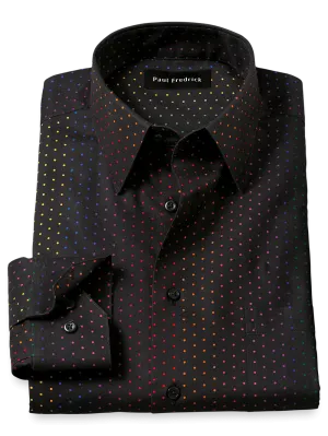 Non-Iron Cotton Dot Dress Shirt - Multi