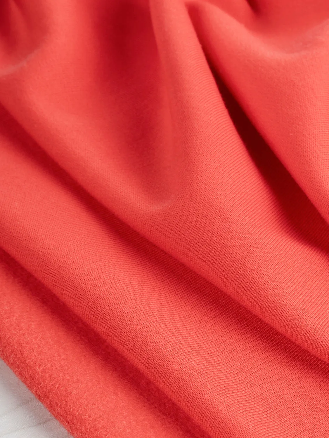 Organic Cotton Fleece - Strawberry - Swatch