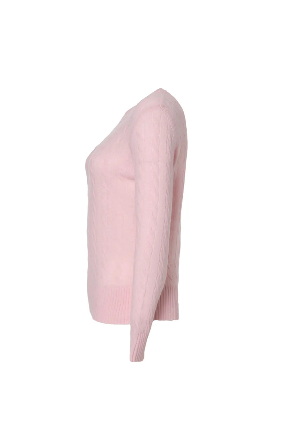 Pink Cashmere and Wool Amelia Women's Sweater