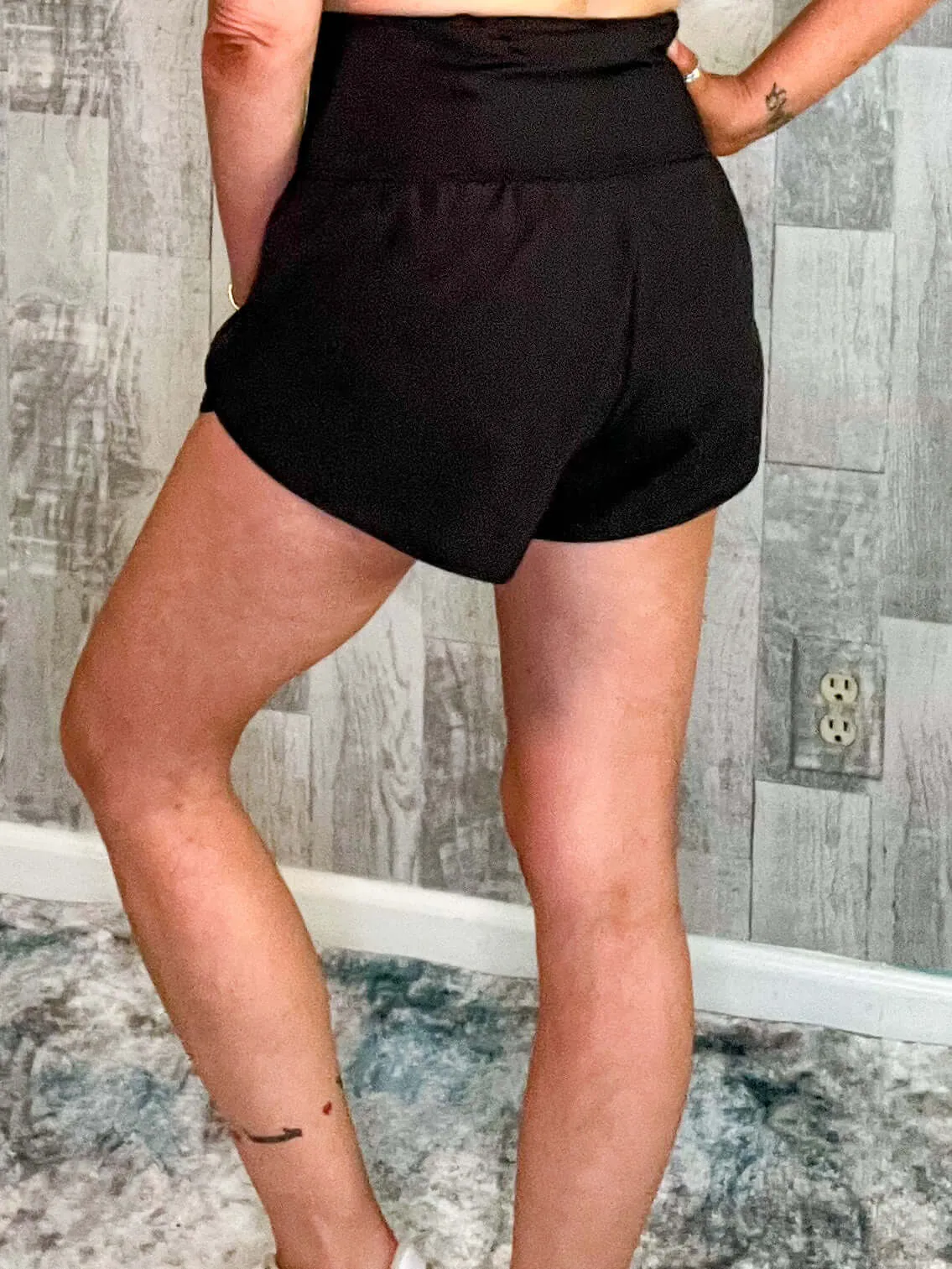 Running With You Athletic Shorts - Black