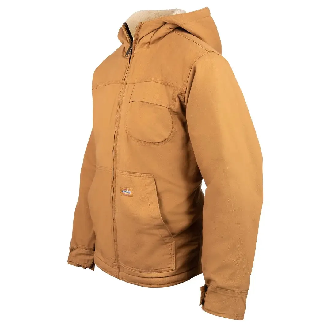 Sherpa Lined Duck Jacket - Rinsed Brown Duck by Dickies