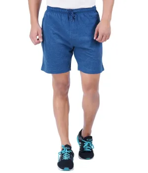 Shorts - Blue Knitted Shorts For Mens | Ariser