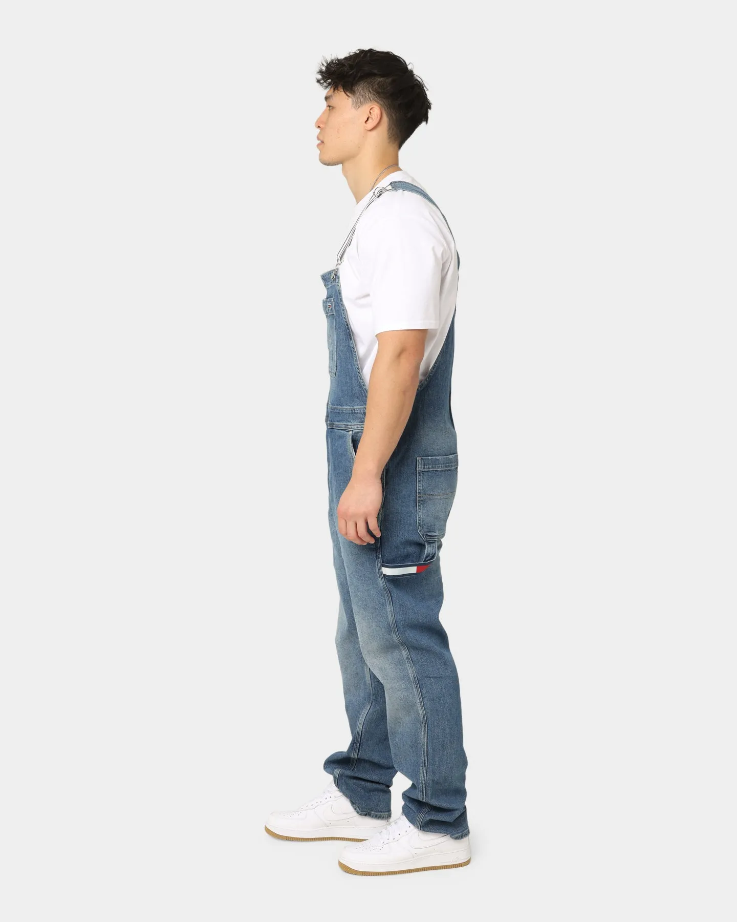 Tommy Jeans Faded Denim Dungarees Denim Medium