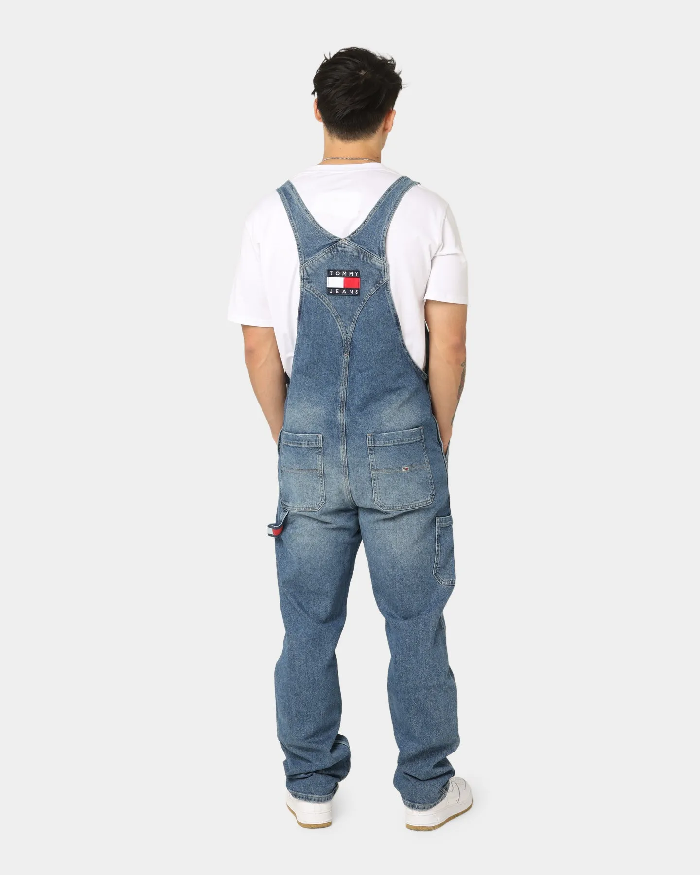 Tommy Jeans Faded Denim Dungarees Denim Medium