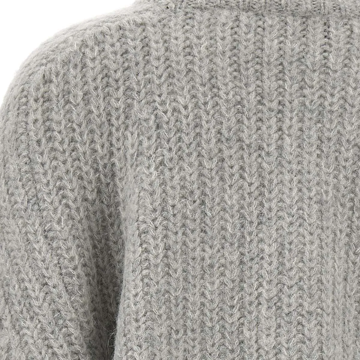 Wool Alpaca Oversized Grey Jumper