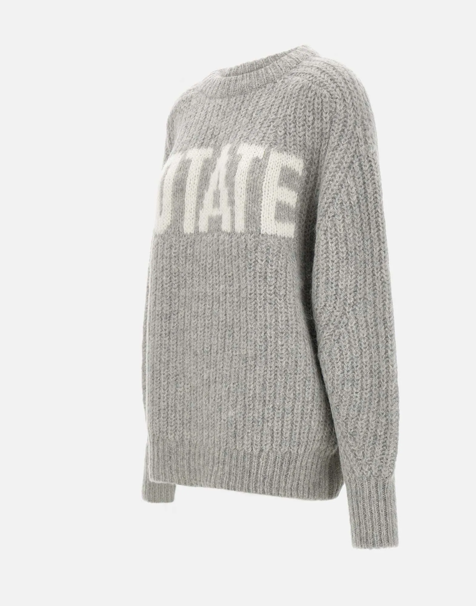 Wool Alpaca Oversized Grey Jumper