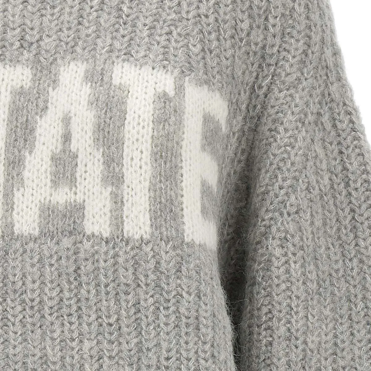 Wool Alpaca Oversized Grey Jumper